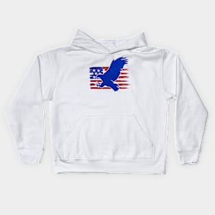 4th of July Independence Day USA Eagle American Flag Kids Hoodie